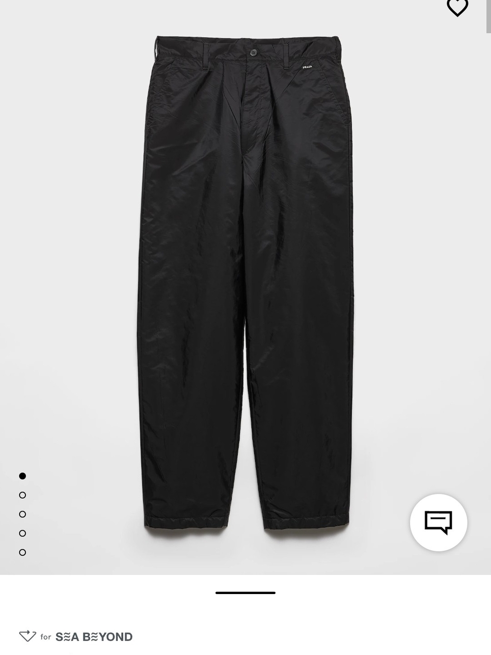 Prada Black Cargo-Style Nylon Trousers